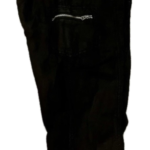 Athleta Linen Cargo Zipper Pants Women's Size 8 Medium Jogger - Picture 2 of 6